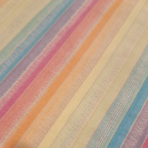 Halogen Summer Cotton Pastel Rainbow Chevron A-Line Skirt - Picture 4 of 4